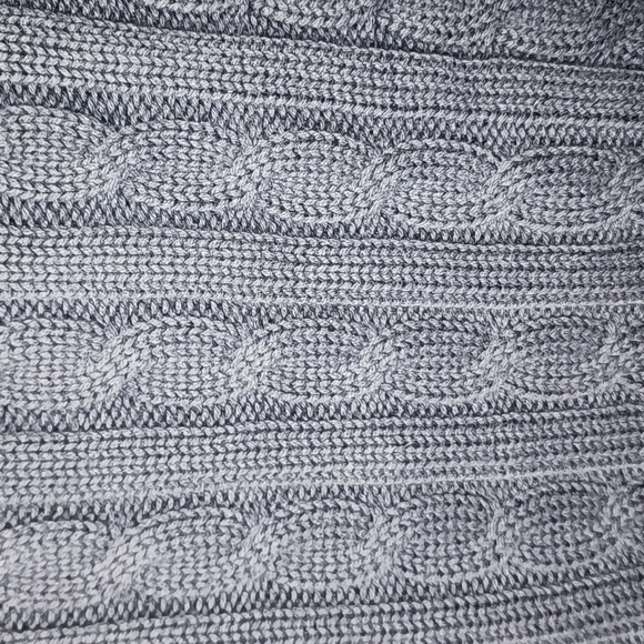 L.L. Bean Navy Blue Cable Knit Large Cozy Classic Cotton - Picture 3 of 6